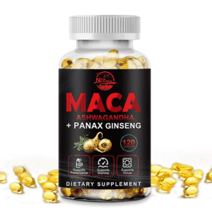 NATURE'S LIVE Organic Maca Root Capsules with Ashwagandha & Panax Ginseng  (1 PACK)